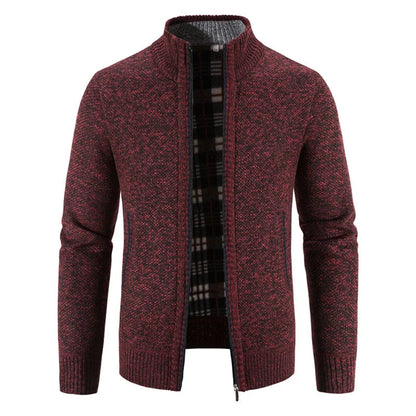 Men's Fleece Jacket Slim-Fit with Zipper for Winter Wear