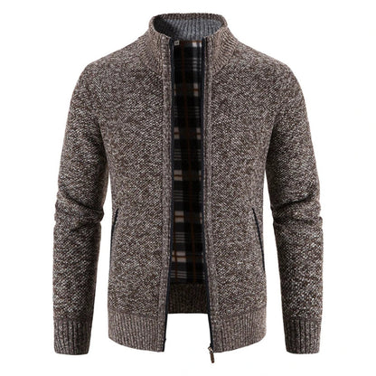 Men's Fleece Jacket Slim-Fit with Zipper for Winter Wear