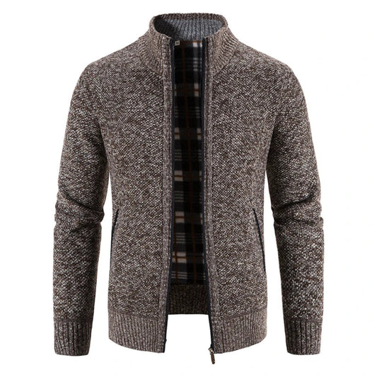 Men's Fleece Jacket Slim-Fit with Zipper for Winter Wear