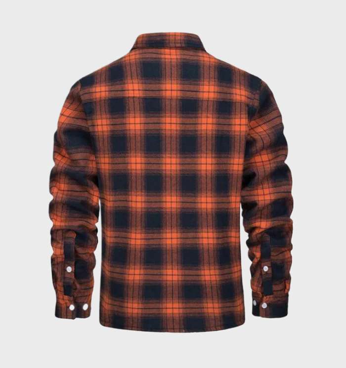 Men's Fleece Jacket - Vintage Flannel Winter Coat