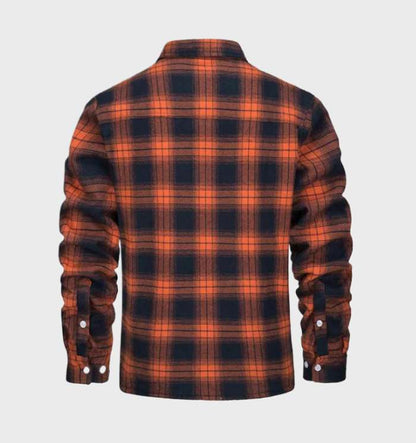 Men's Fleece Jacket - Vintage Flannel Winter Coat