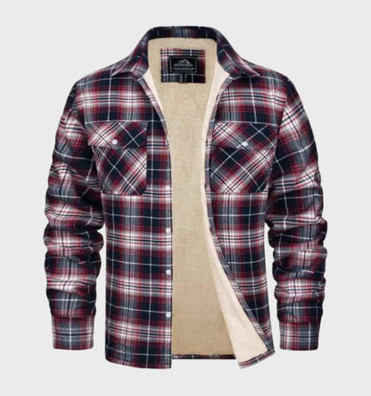 Men's Fleece Jacket - Vintage Flannel Winter Coat