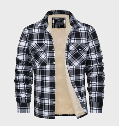 Men's Fleece Jacket - Vintage Flannel Winter Coat
