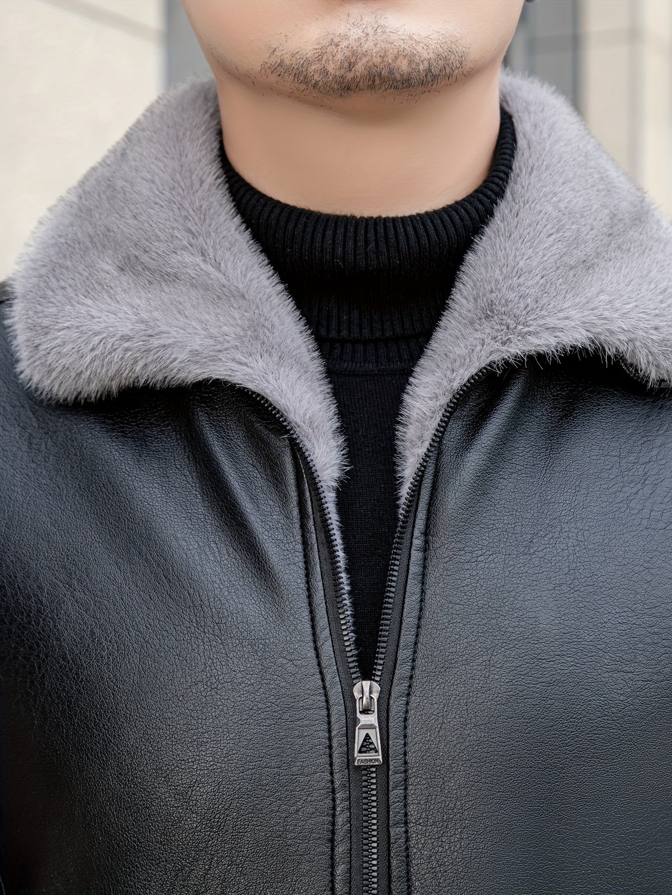 Men's Fleece Jacket with Lapel Collar for Casual Style
