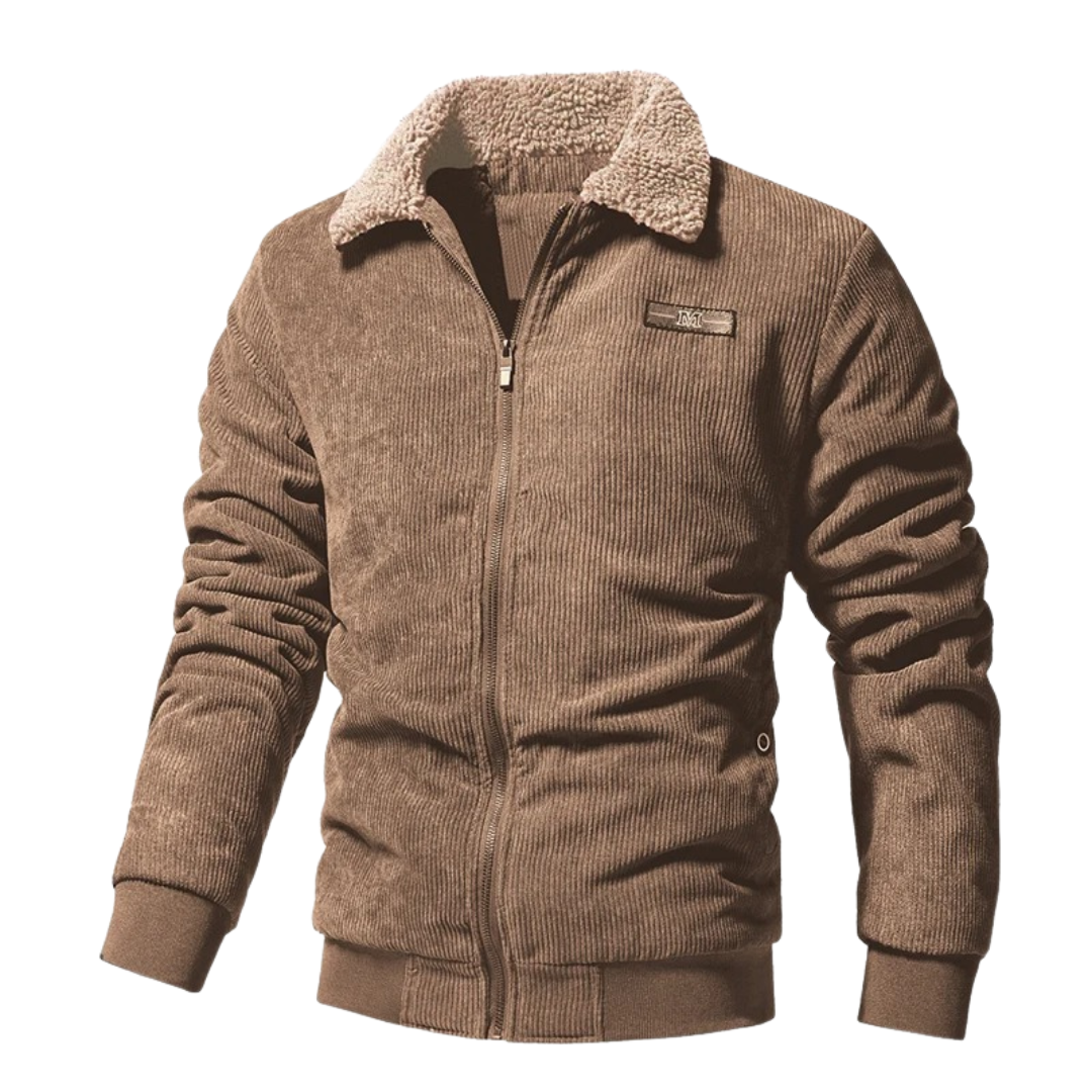 Men's Fleece Jacket with Zipper and Pockets