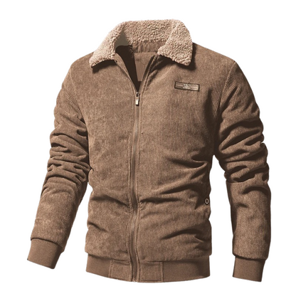 Men's Fleece Jacket with Zipper and Pockets
