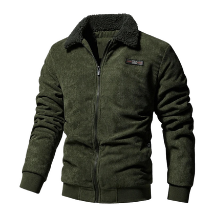 Men's Fleece Jacket with Zipper and Pockets