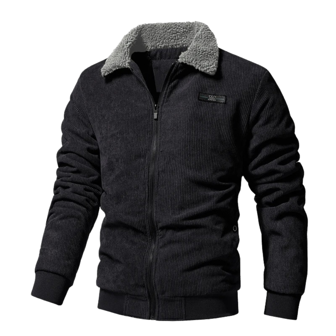 Men's Fleece Jacket with Zipper and Pockets