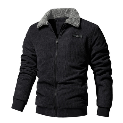 Men's Fleece Jacket with Zipper and Pockets
