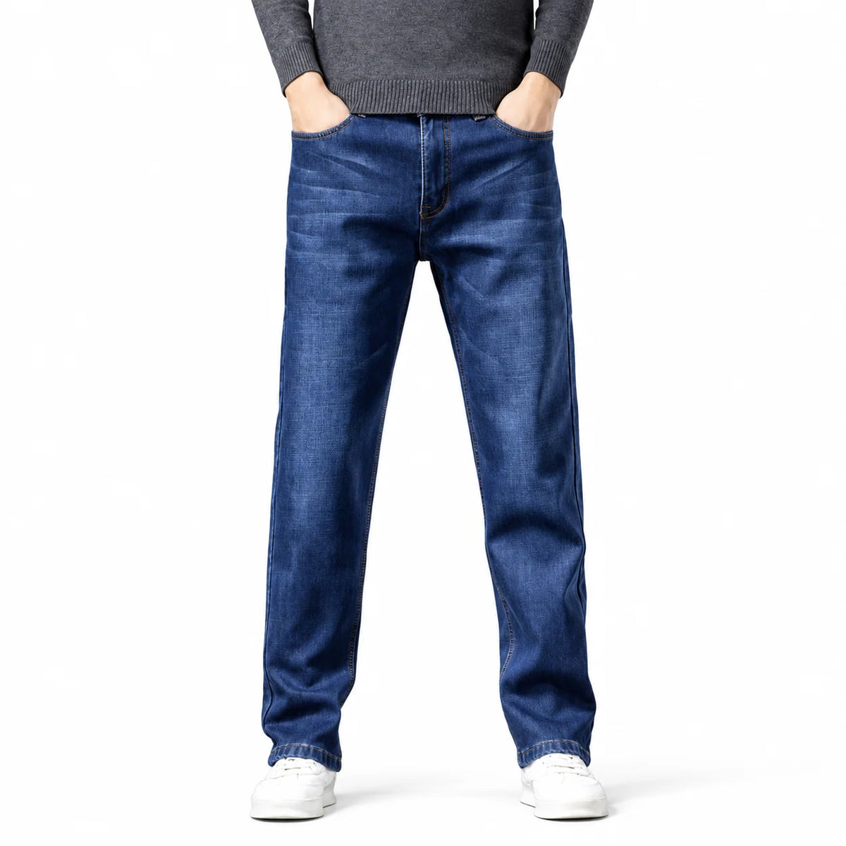 Men's Fleece-Lined Straight Fit Jeans
