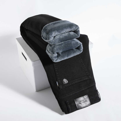 Men's Fleece-Lined Straight Fit Jeans