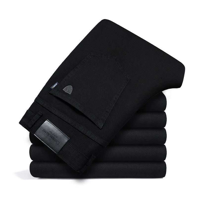 Men's Fleece-Lined Straight Fit Jeans