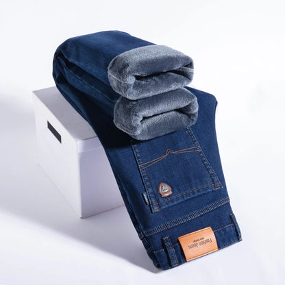 Men's Fleece-Lined Straight Fit Jeans