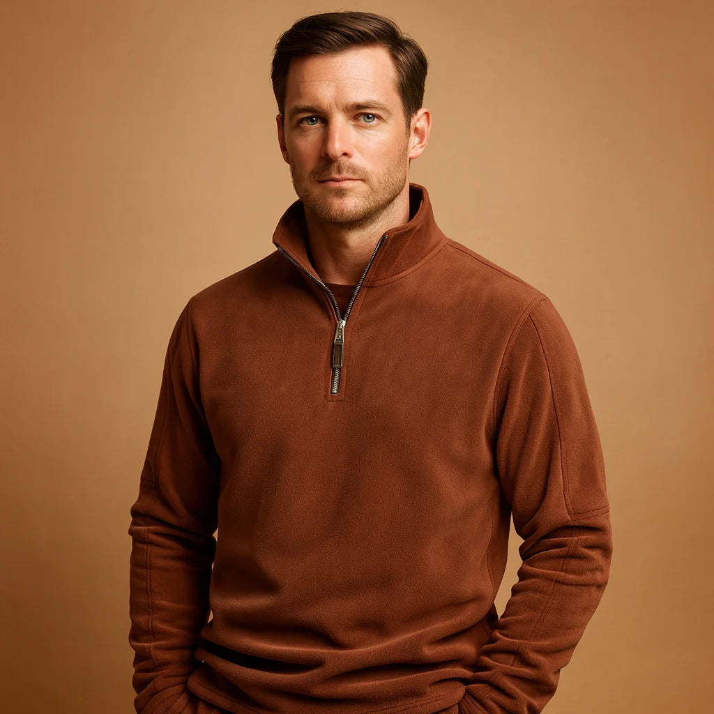 Men's Fleece Pullover with Half Zip