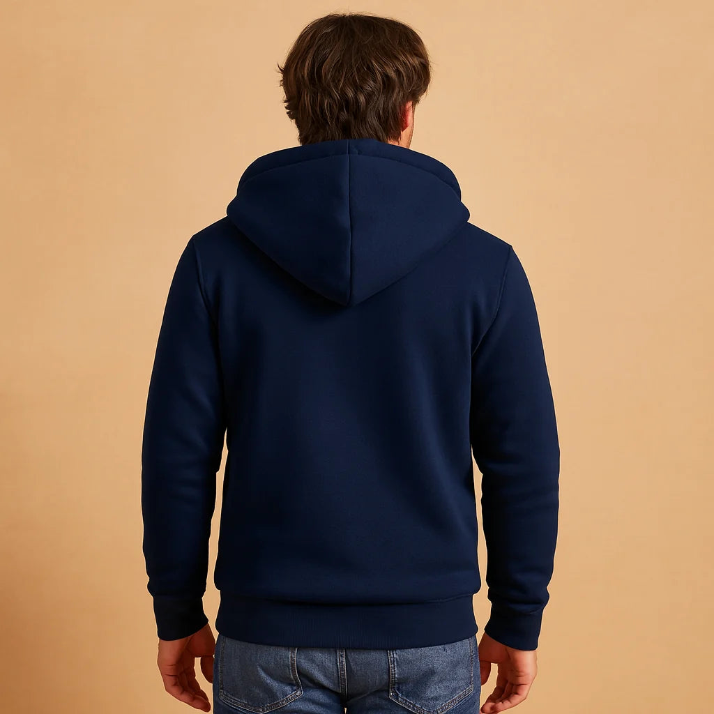 Men's Fleece Sweater with Faux Fur Lining
