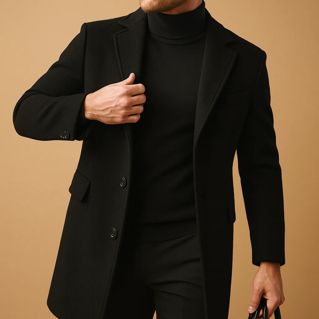 Men's Formal Warm Coat with Thermal Insulation