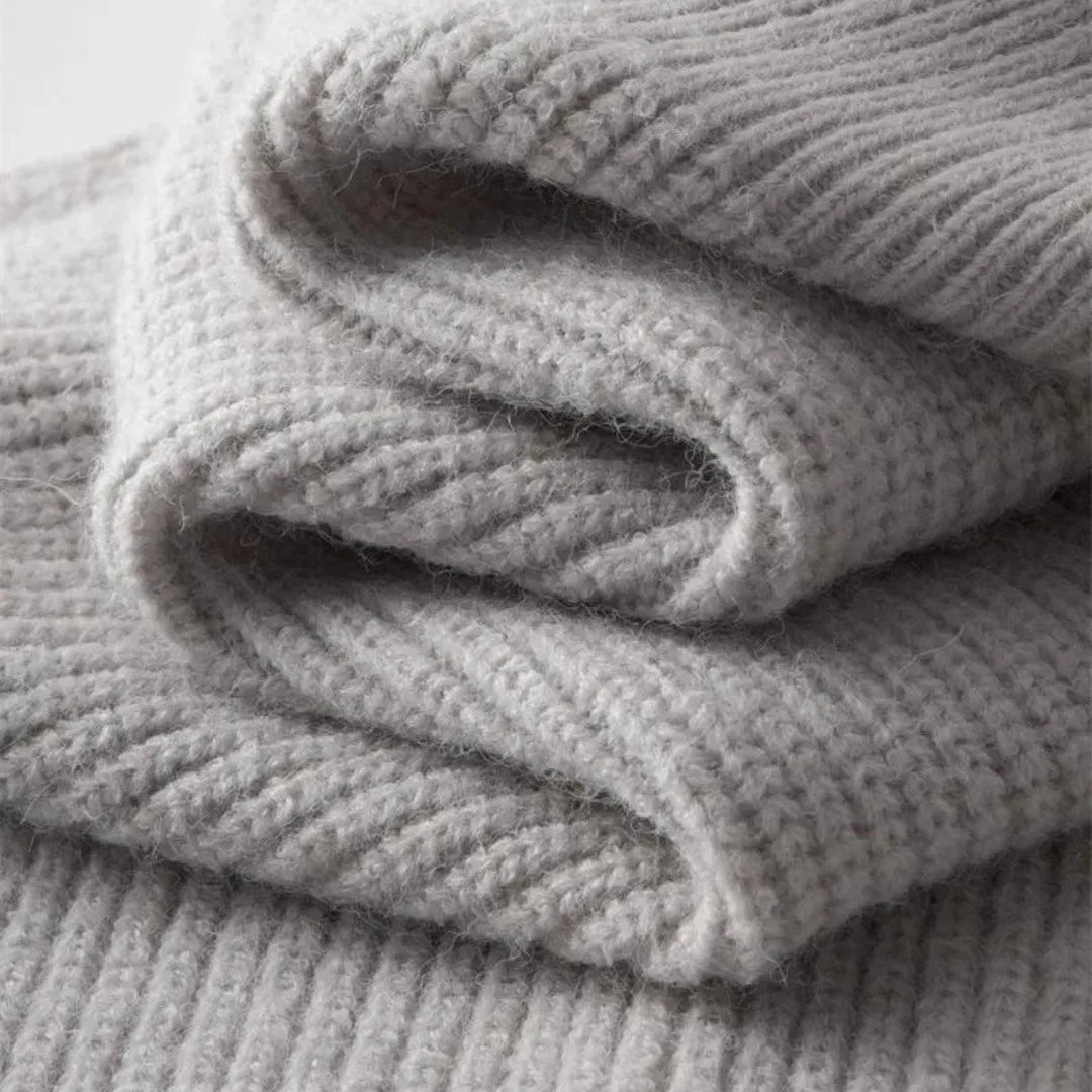 Men's Full-Zip Sweater with Stand-Up Collar
