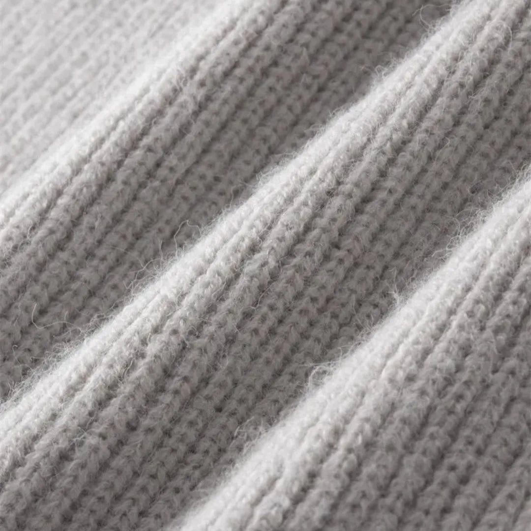 Men's Full-Zip Sweater with Stand-Up Collar
