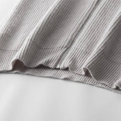 Men's Full-Zip Sweater with Stand-Up Collar