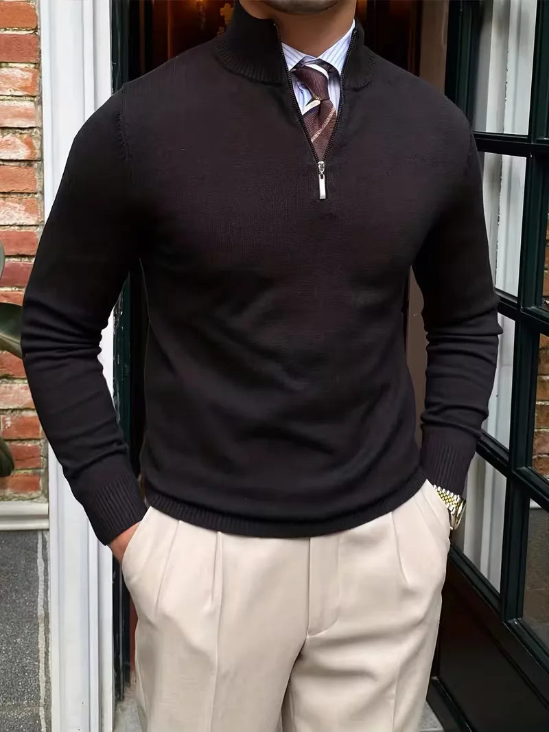 Men's Half-Zip Collar Sweater