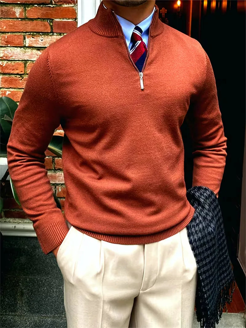 Men's Half-Zip Collar Sweater