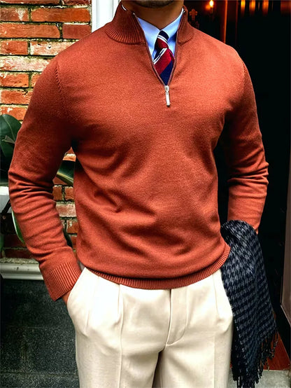 Men's Half-Zip Collar Sweater