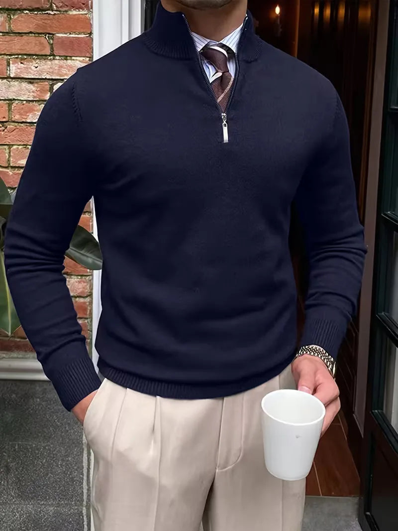 Men's Half-Zip Collar Sweater