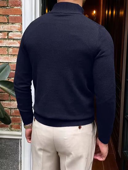 Men's Half-Zip Collar Sweater