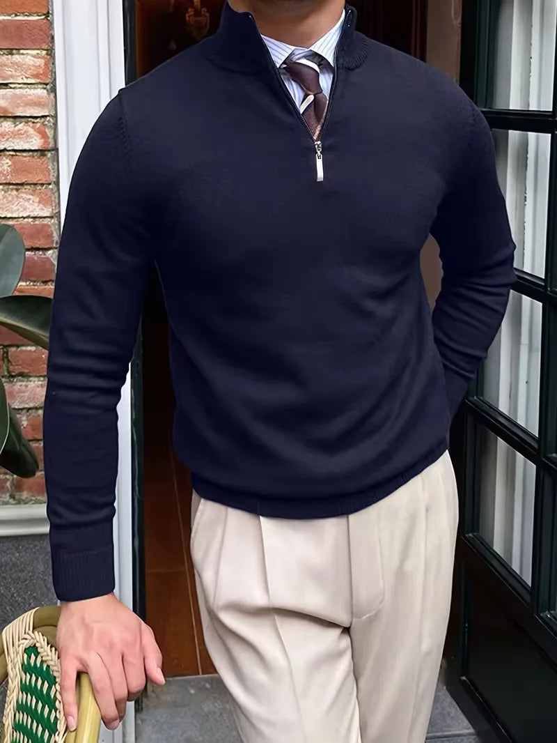 Men's Half-Zip Collar Sweater