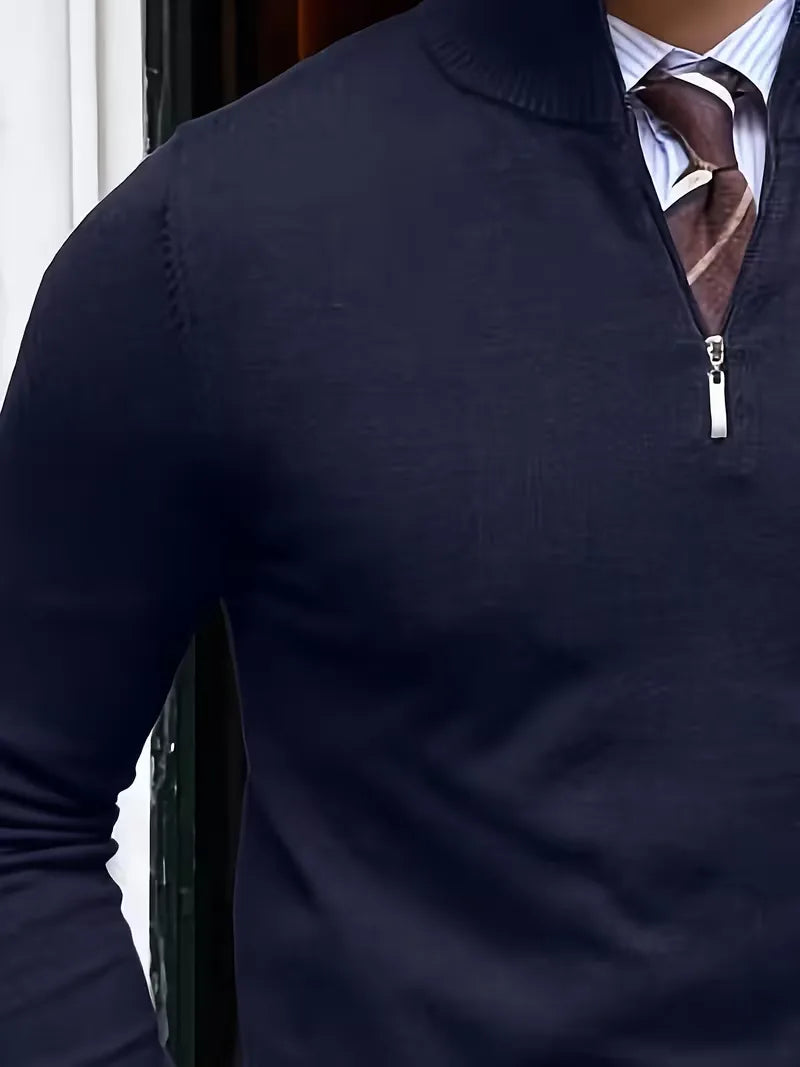 Men's Half-Zip Collar Sweater