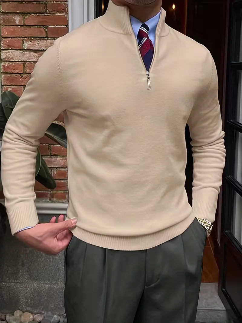 Men's Half-Zip Collar Sweater