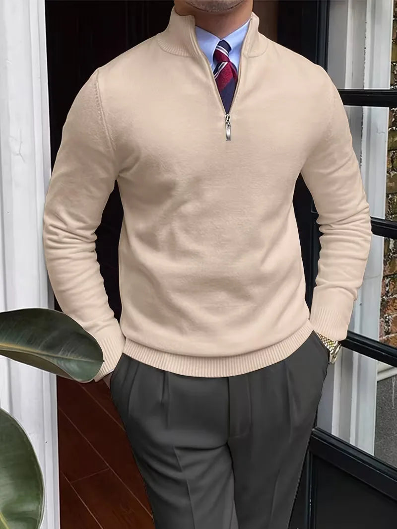 Men's Half-Zip Collar Sweater