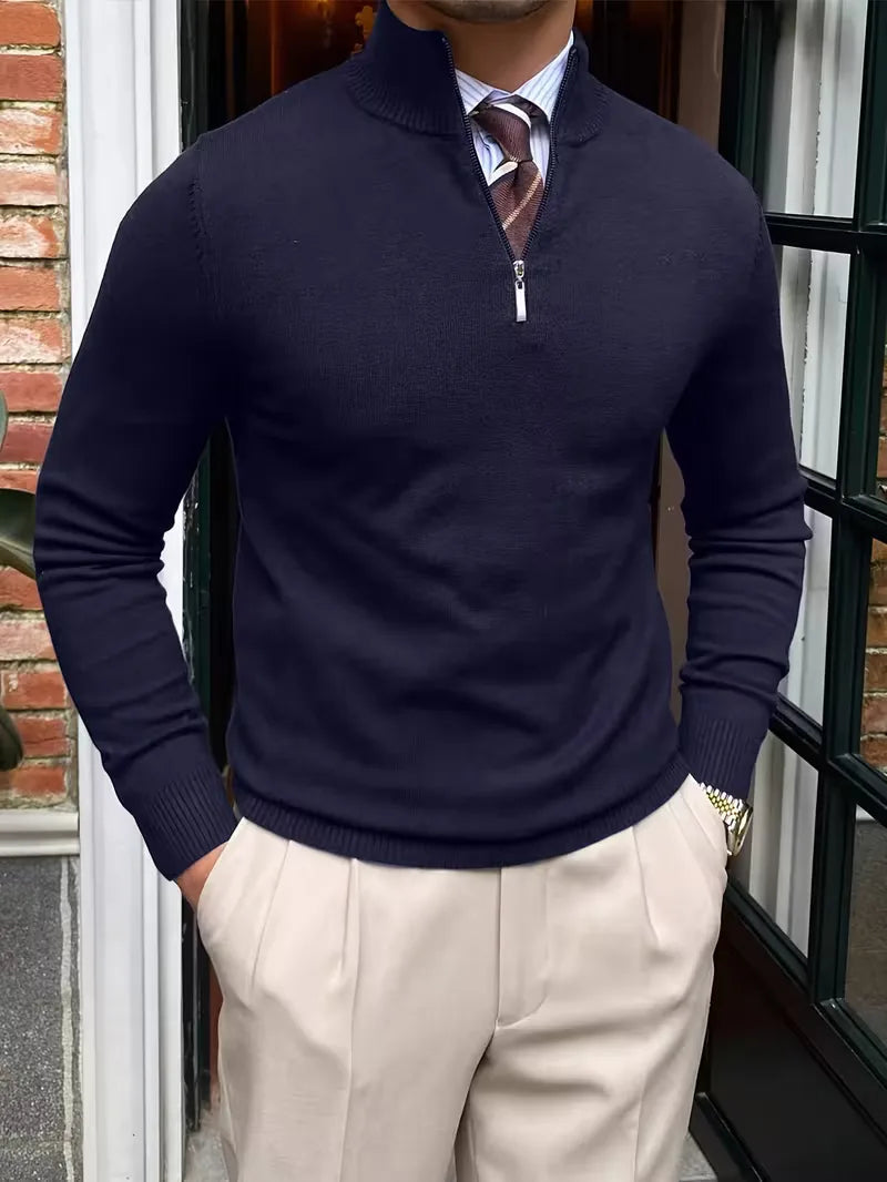 Men's Half-Zip Collar Sweater