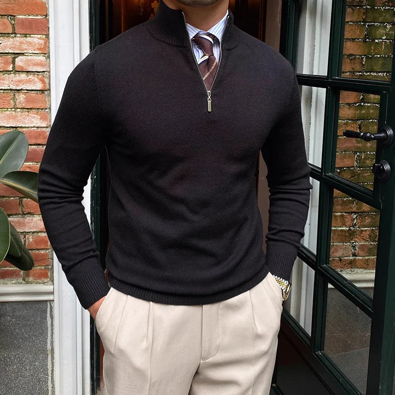 Men's Half-Zip Jumper - Stylish Knitwear for Casual Wear