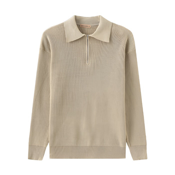 Men's Half-Zip Knitted Sweater
