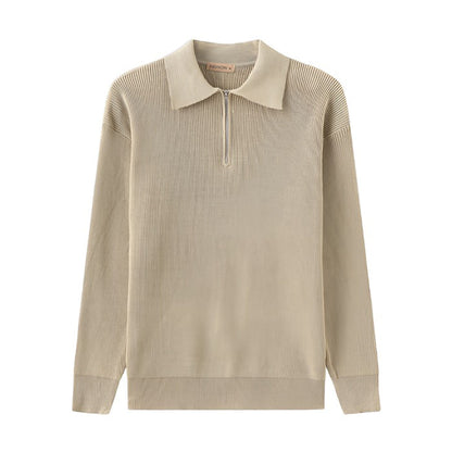 Men's Half-Zip Knitted Sweater
