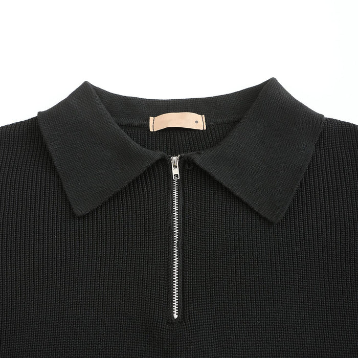 Men's Half-Zip Knitted Sweater