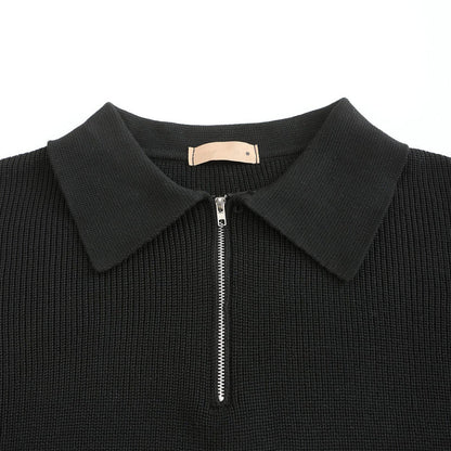 Men's Half-Zip Knitted Sweater