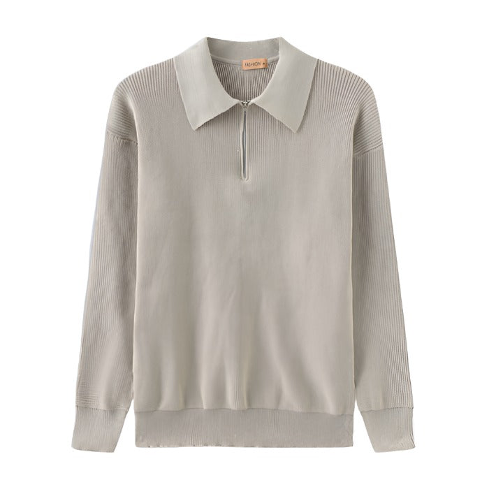 Men's Half-Zip Knitted Sweater
