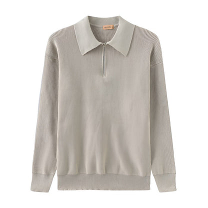 Men's Half-Zip Knitted Sweater