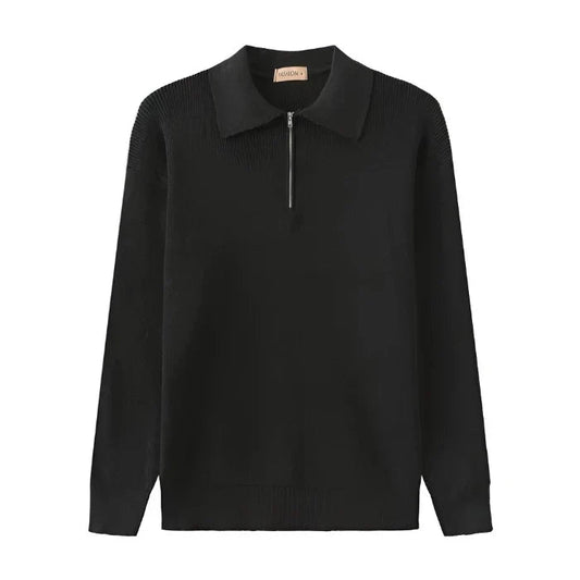 Men's Half-Zip Knitted Sweater