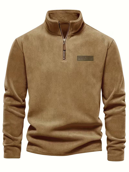 Men's Half-Zip Standing Collar Sweater