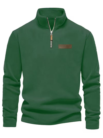 Men's Half-Zip Standing Collar Sweater