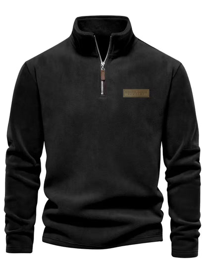 Men's Half-Zip Standing Collar Sweater