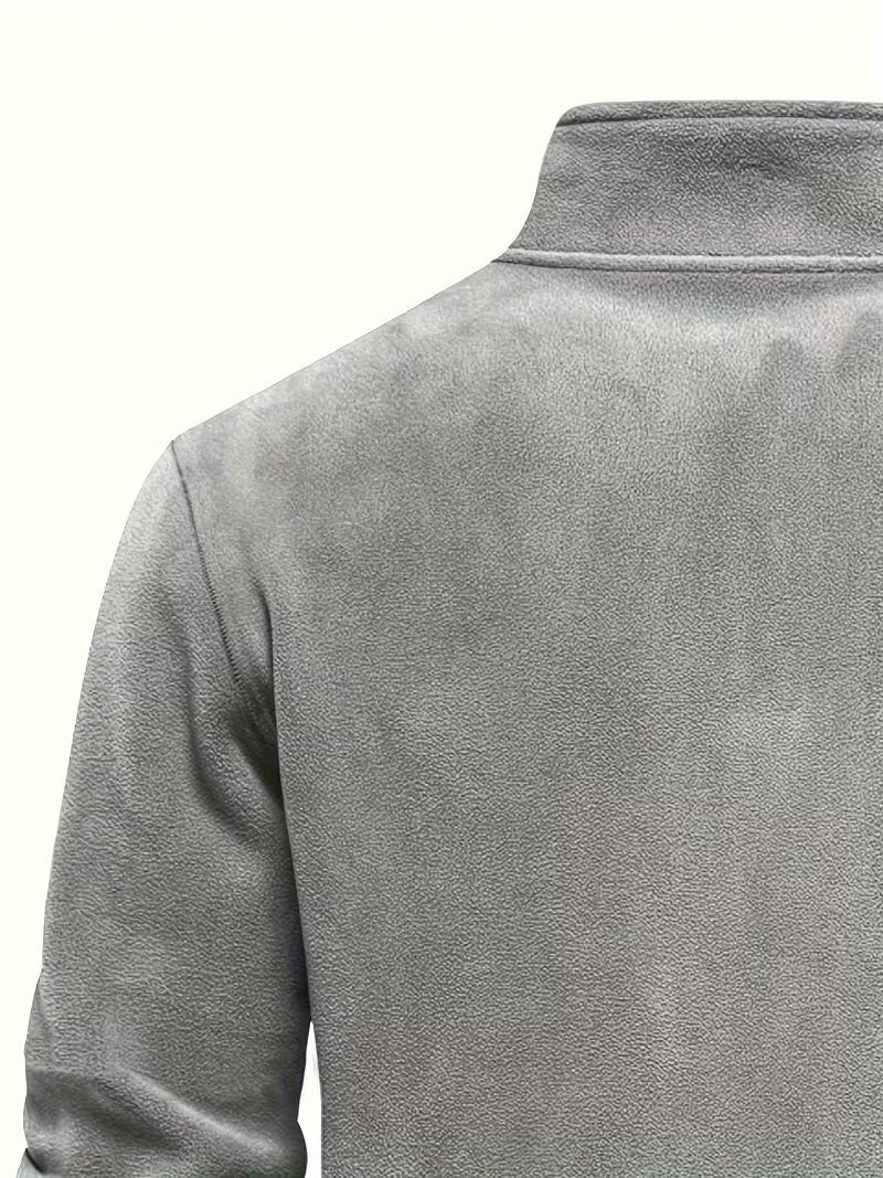 Men's Half-Zip Standing Collar Sweater