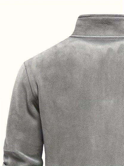 Men's Half-Zip Standing Collar Sweater