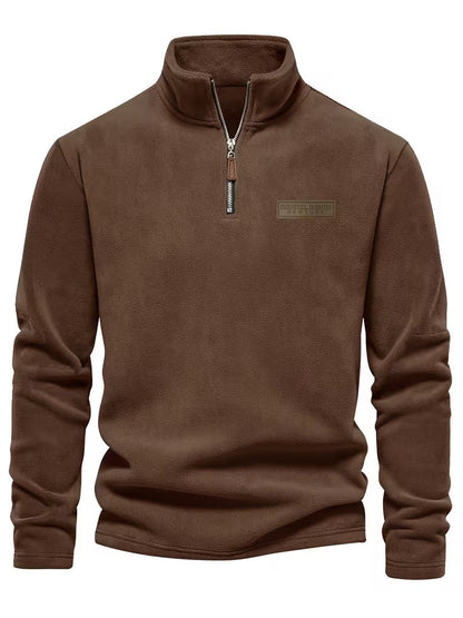Men's Half-Zip Standing Collar Sweater