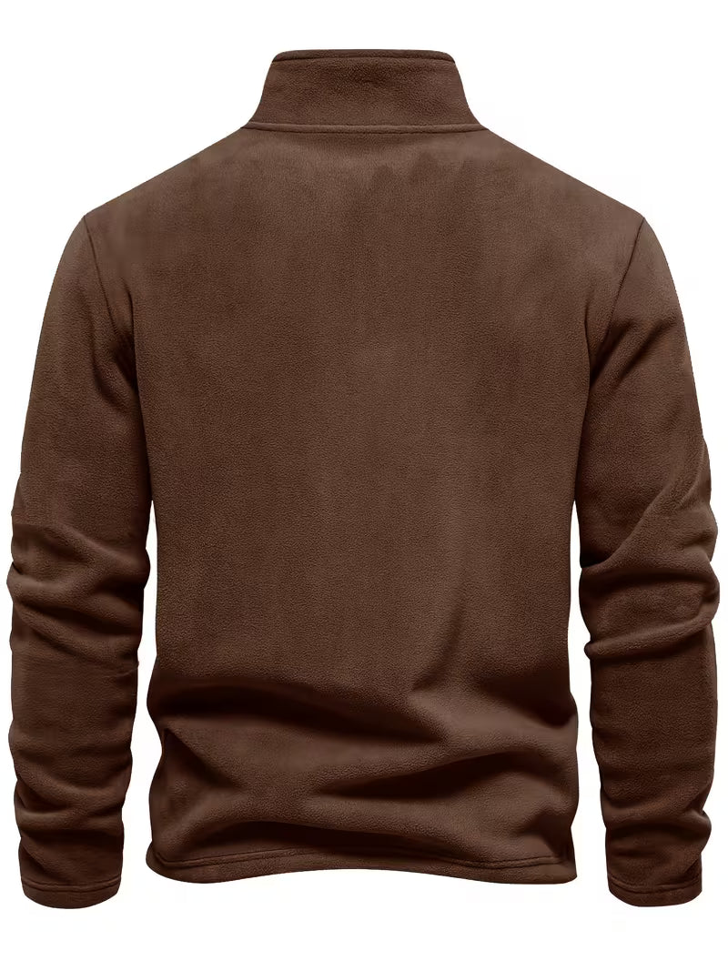 Men's Half-Zip Standing Collar Sweater