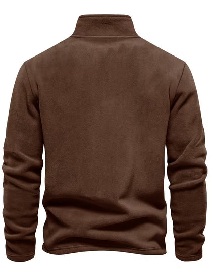 Men's Half-Zip Standing Collar Sweater
