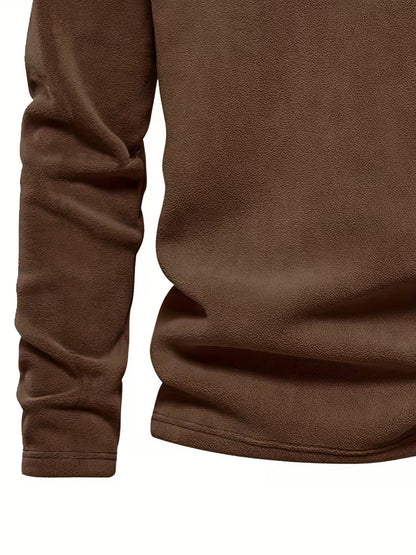 Men's Half-Zip Standing Collar Sweater